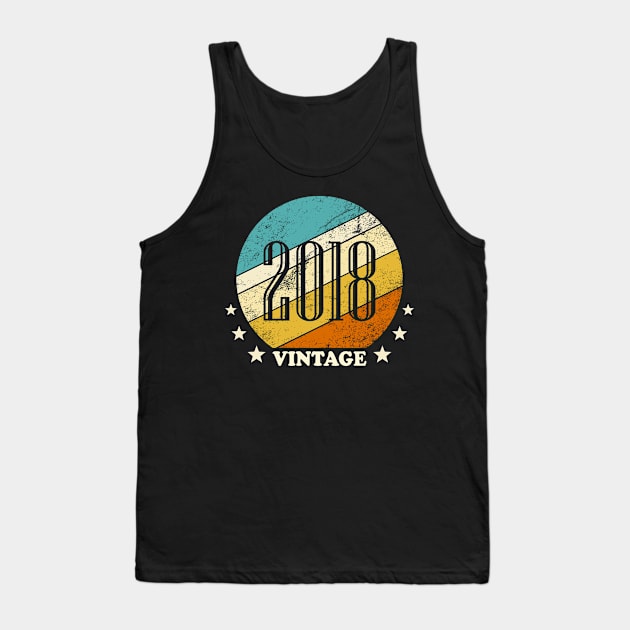 Vintage retro born in 2018 birth year gift Tank Top by Inyourdesigns